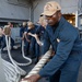 USS Abraham Lincoln pulls in to port