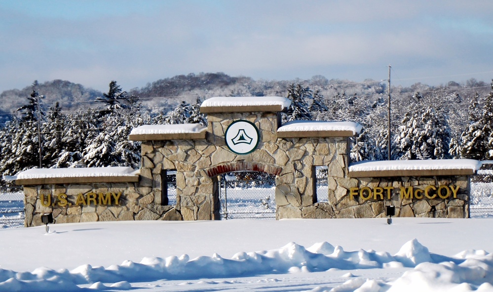 December 2022 snow scenes at Fort McCoy