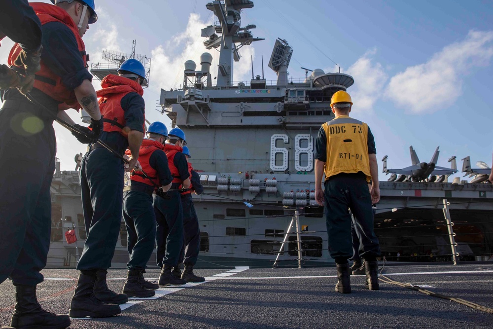 Decatur Underway Replenishment with USS Nimitz