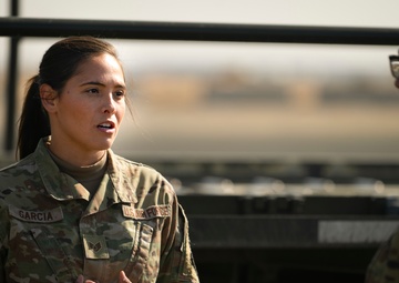 Ninth Air Force command chief visits 386 AEW Marauders