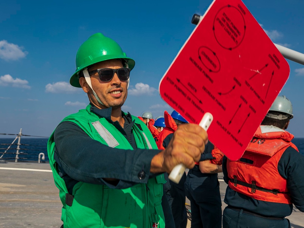 USS Delbert D. Black Conducts RAS with USNS Alan Shepard
