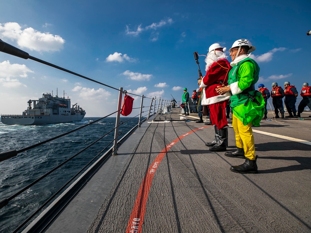 USS Delbert D. Black Conducts RAS with USNS Alan Shepard