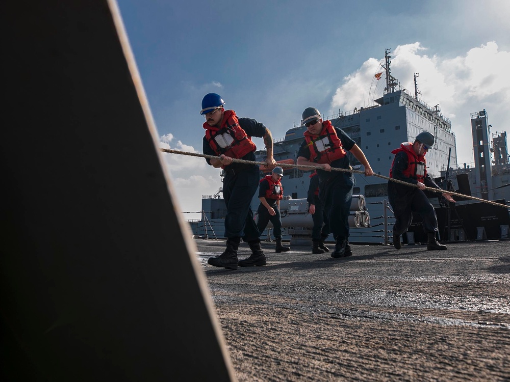 USS Delbert D. Black Conducts RAS with USNS Alan Shepard