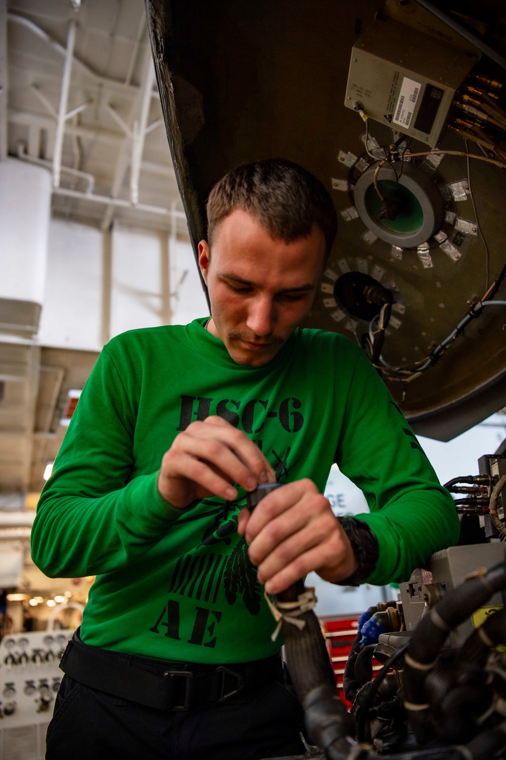 U.S. Navy Sailor Repairs Bent Pins