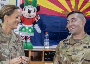 Arizona TAG visits deployed 149th Av. Reg. Soldiers.