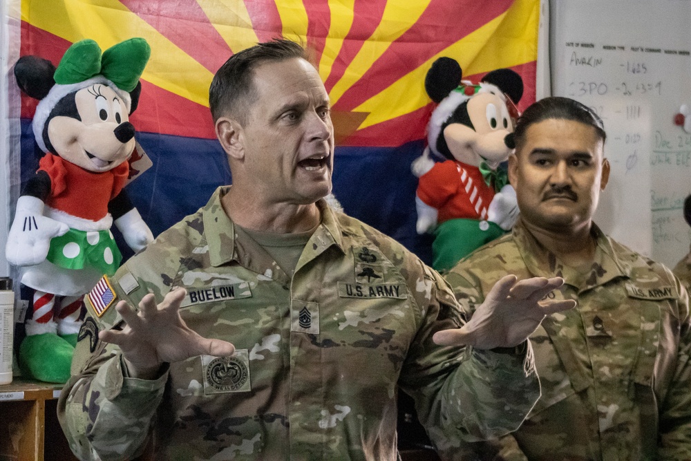 Arizona TAG visits deployed 149th Av. Reg. Soldiers.