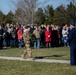 512th Security Forces Squadron NCOIC, lays the U.S. Space Force honorary wreath at a Wreaths Across America ceremony