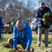 911th Security Forces Squadron squad leader, lays a wreath at a veteran’s gravesite at the Delaware Veterans Memorial Cemetery
