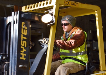 Crane Army explosives handler moves munitions