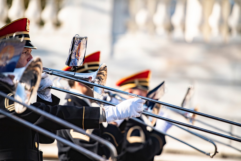 Ecuadorian President Guillermo Lasso Participates in an Armed Forces Full Honors Wreath-Laying Ceremony at the Tomb of the Unknown Soldier
