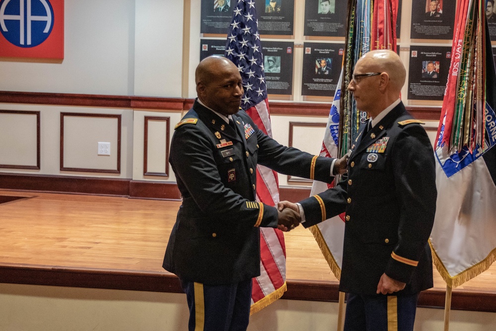 Army communication warrant officer gets promoted during ceremony