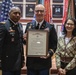 Army communication warrant officer get promoted during ceremony