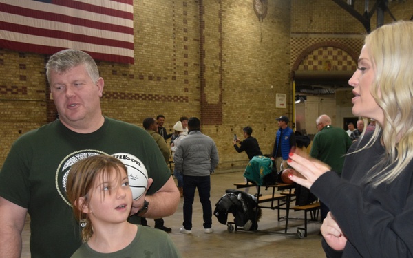 Milwaukee Buck scores winning play with families of deployed Wisconsin Guard members