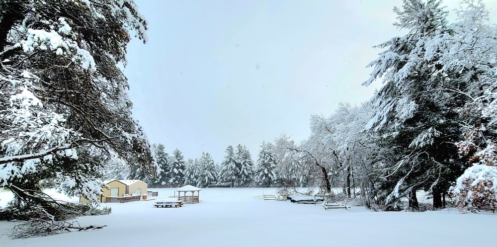 December 2022 snow scenes in Fort McCoy's Pine View Recreation Area