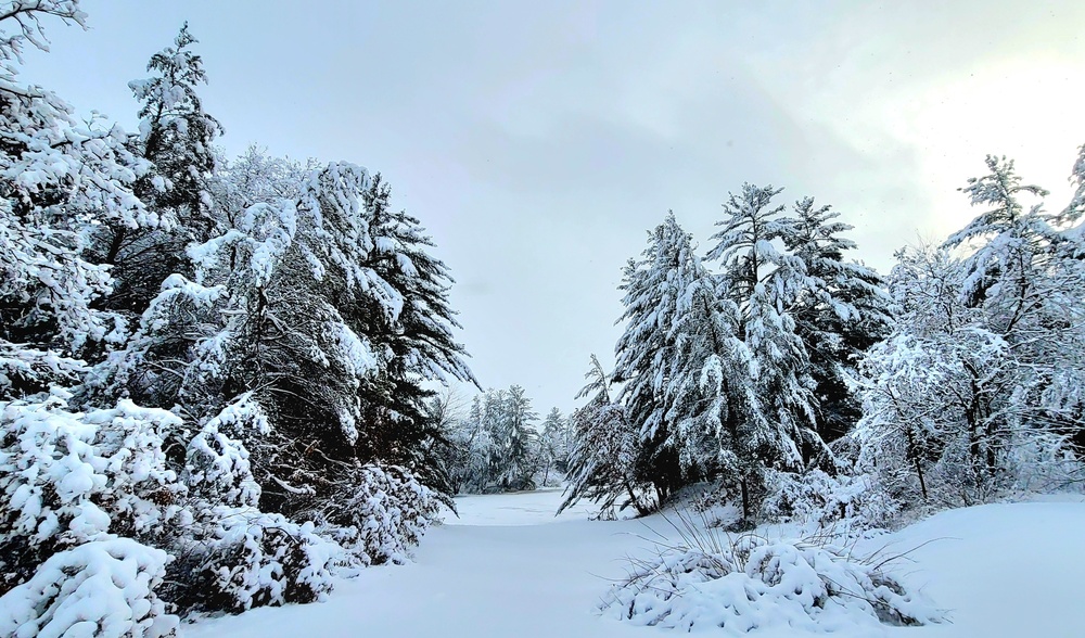 December 2022 snow scenes in Fort McCoy's Pine View Recreation Area