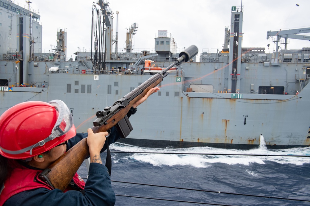 USS Milius (DDG 69) Sails In The Philippine Sea