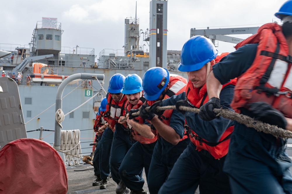 USS Milius (DDG 69) Sails In The Philippine Sea