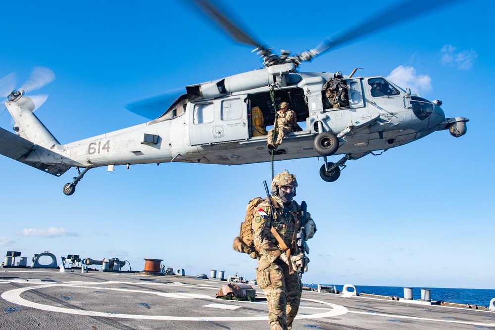 USS Milius (DDG 69) Sails In The Philippine Sea