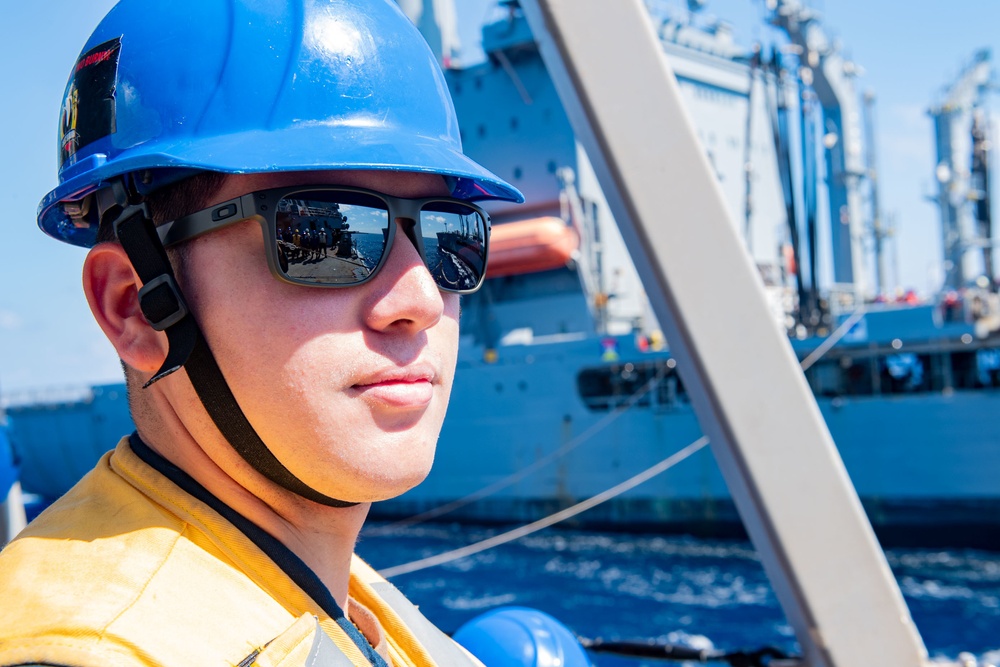 USS Milius (DDG 69) Sails In The South China Sea