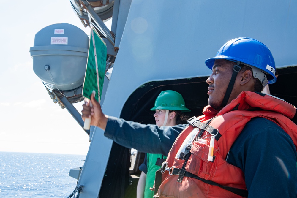 USS Milius (DDG 69) Sails In The South China Sea