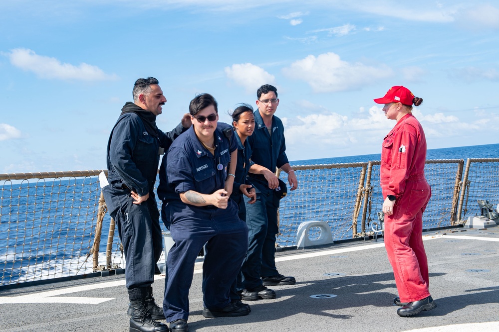 USS Milius (DDG 69) Sails In The South China Sea