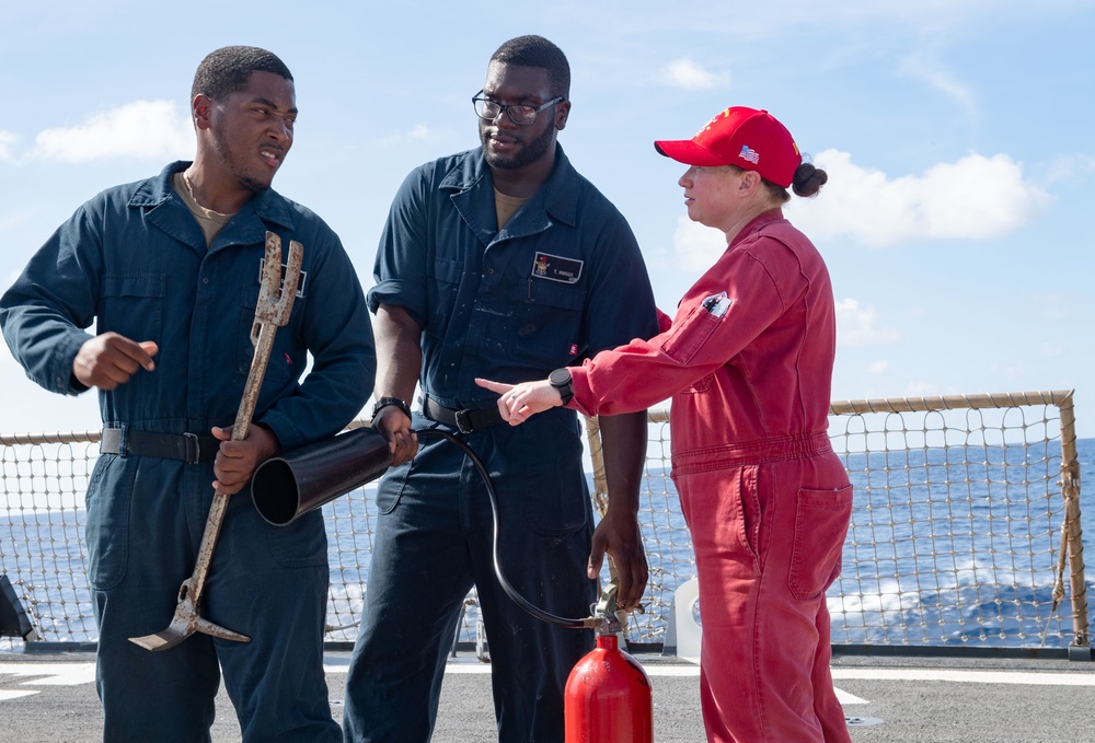 USS Milius (DDG 69) Sails In The South China Sea