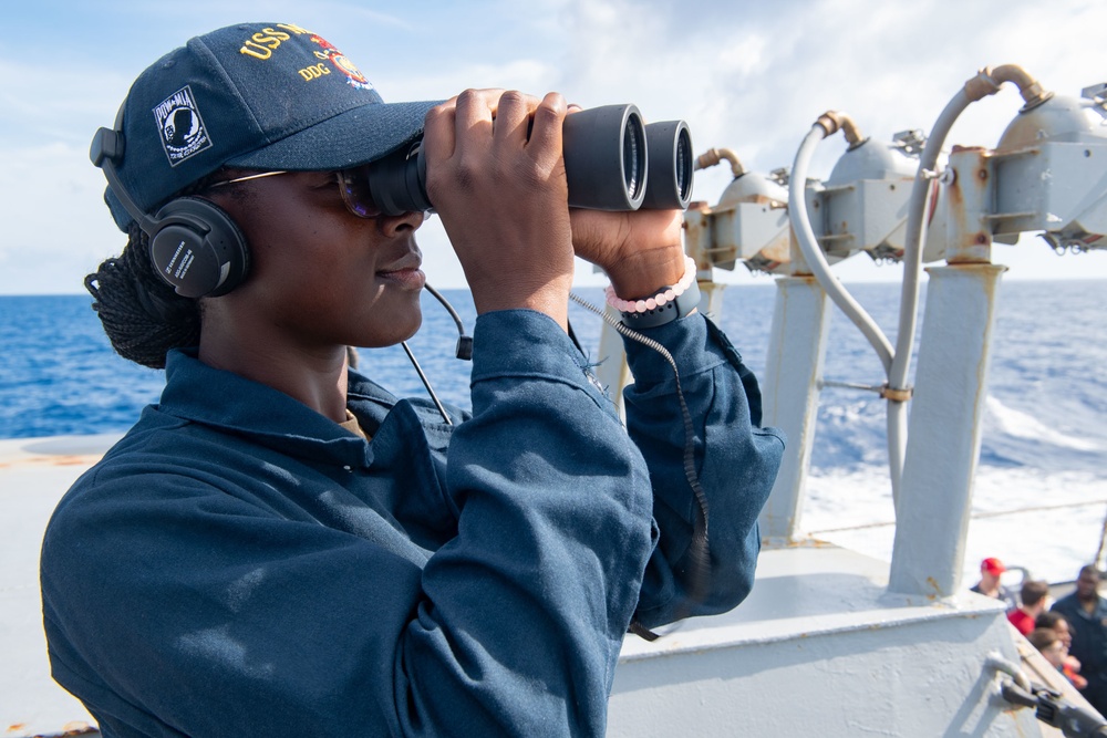 USS Milius (DDG 69) Sails In The South China Sea