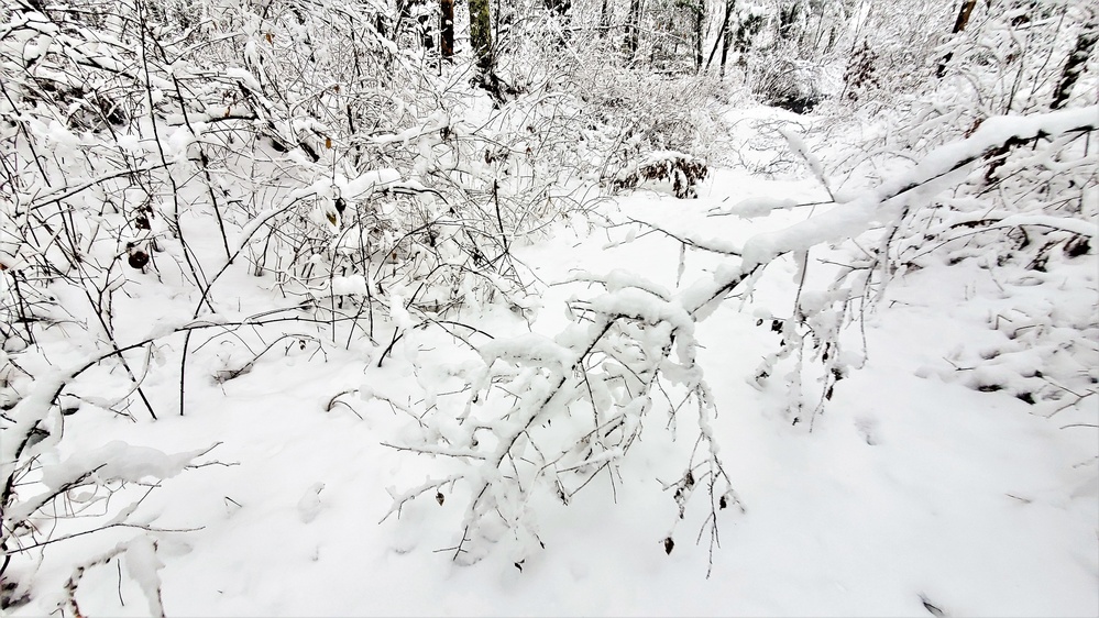 December 2022 snow scenes in Fort McCoy's Pine View Recreation Area