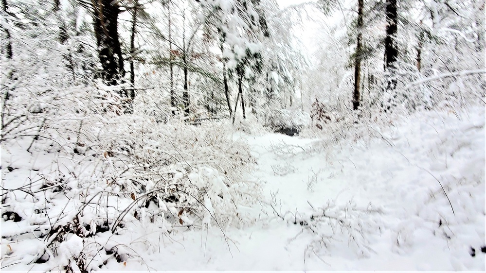 December 2022 snow scenes in Fort McCoy's Pine View Recreation Area