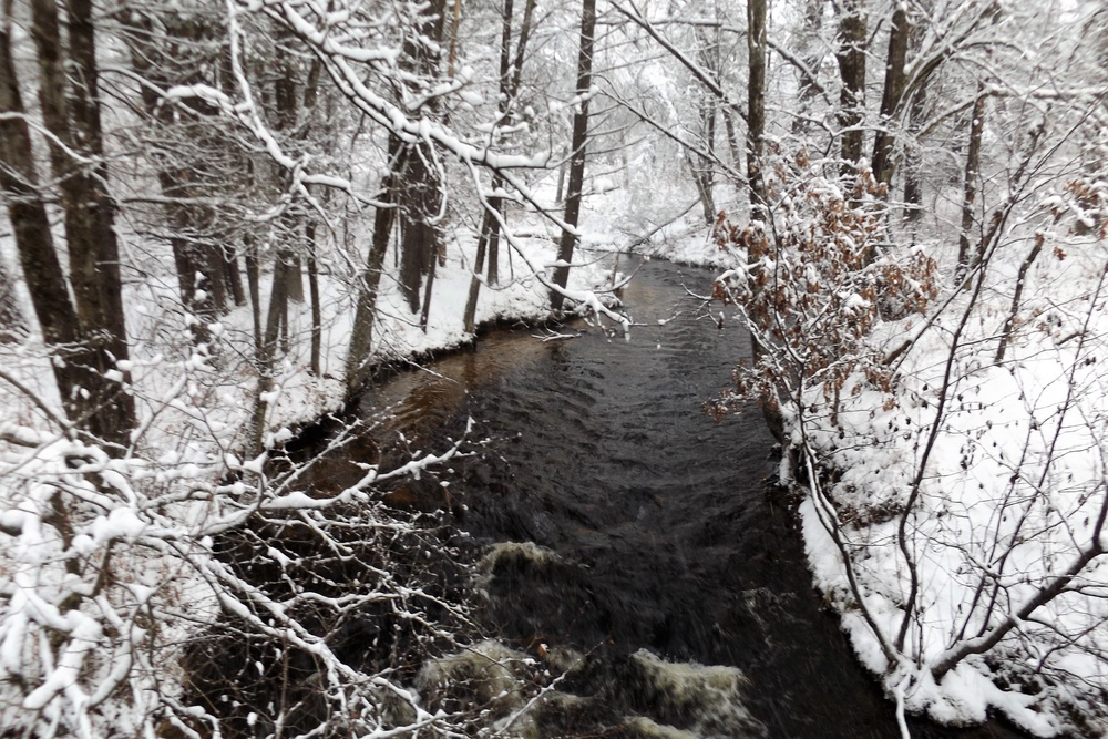 December 2022 snow scenes in Fort McCoy's Pine View Recreation Area