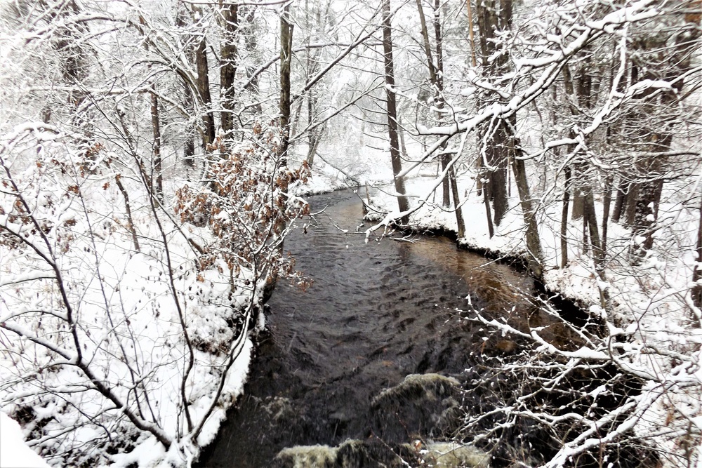 December 2022 snow scenes in Fort McCoy's Pine View Recreation Area