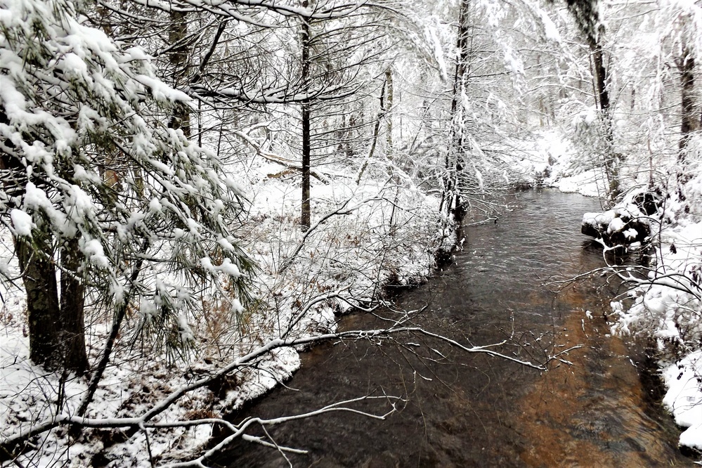 December 2022 snow scenes in Fort McCoy's Pine View Recreation Area