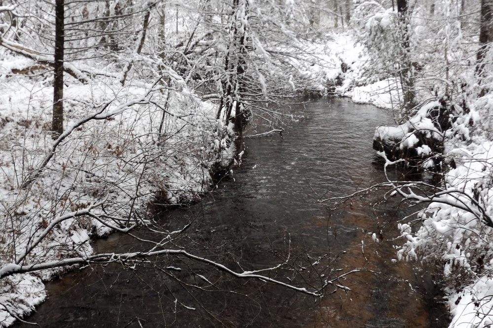 December 2022 snow scenes in Fort McCoy's Pine View Recreation Area