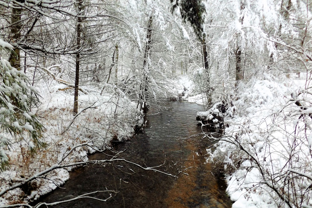 December 2022 snow scenes in Fort McCoy's Pine View Recreation Area