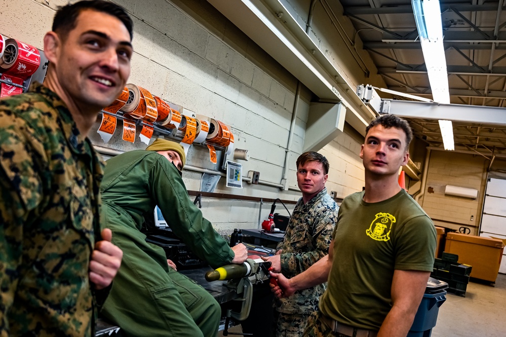 MAG-49 Marines assemble Lethal Ordnance with the help of 305th Airmen