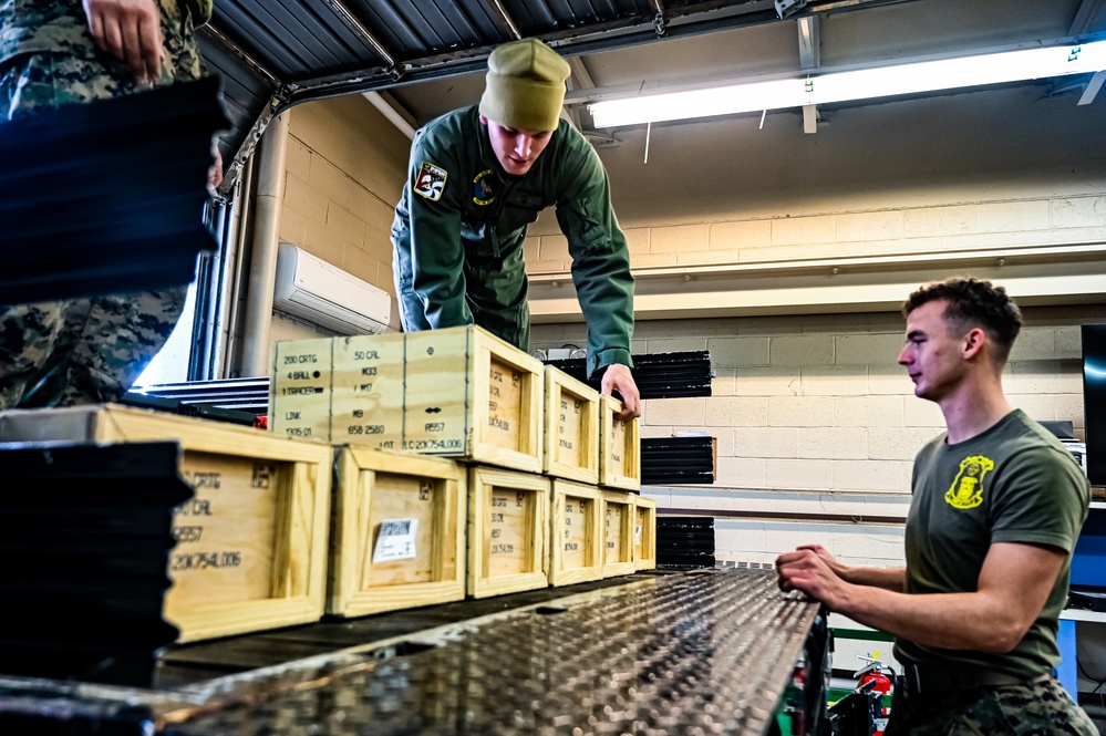 MAG-49 Marines assemble Lethal Ordnance with the help of 305th Airmen