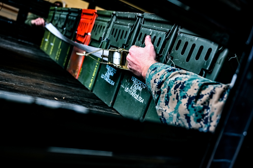 MAG-49 Marines assemble Lethal Ordnance with the help of 305th Airmen