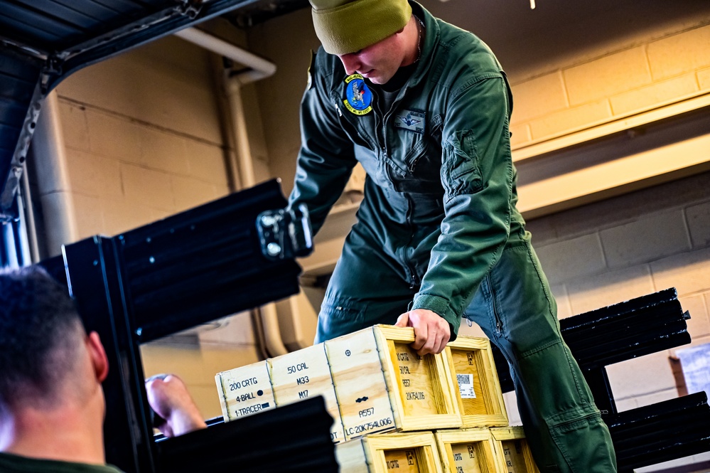 MAG-49 Marines assemble Lethal Ordnance with the help of 305th Airmen