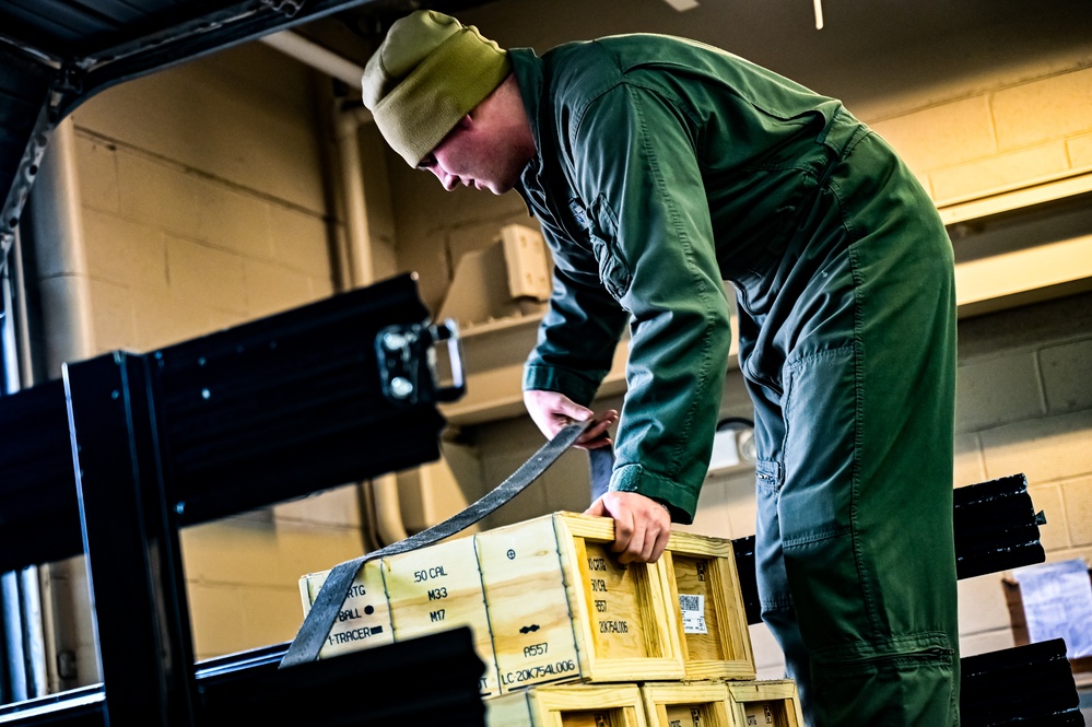 MAG-49 Marines assemble Lethal Ordnance with the help of 305th Airmen