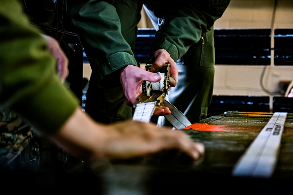 MAG-49 Marines assemble Lethal Ordnance with the help of 305th Airmen