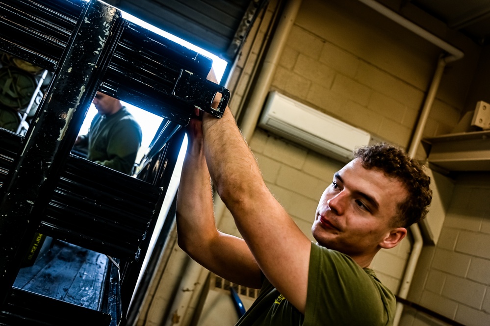 MAG-49 Marines assemble Lethal Ordnance with the help of 305th Airmen