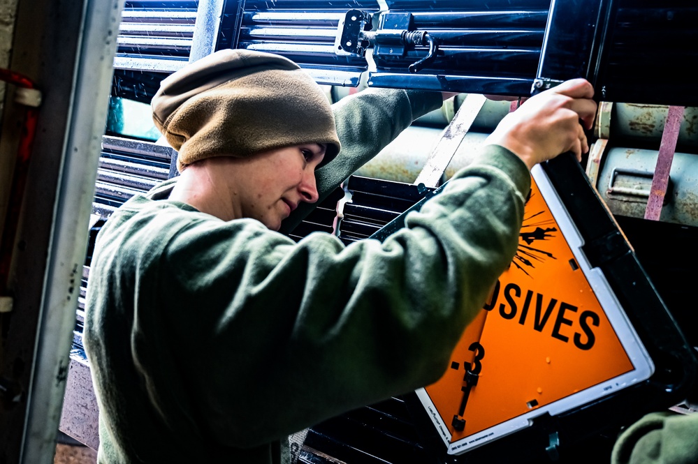 MAG-49 Marines assemble Lethal Ordnance with the help of 305th Airmen