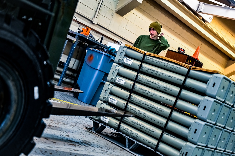 MAG-49 Marines assemble Lethal Ordnance with the help of 305th Airmen