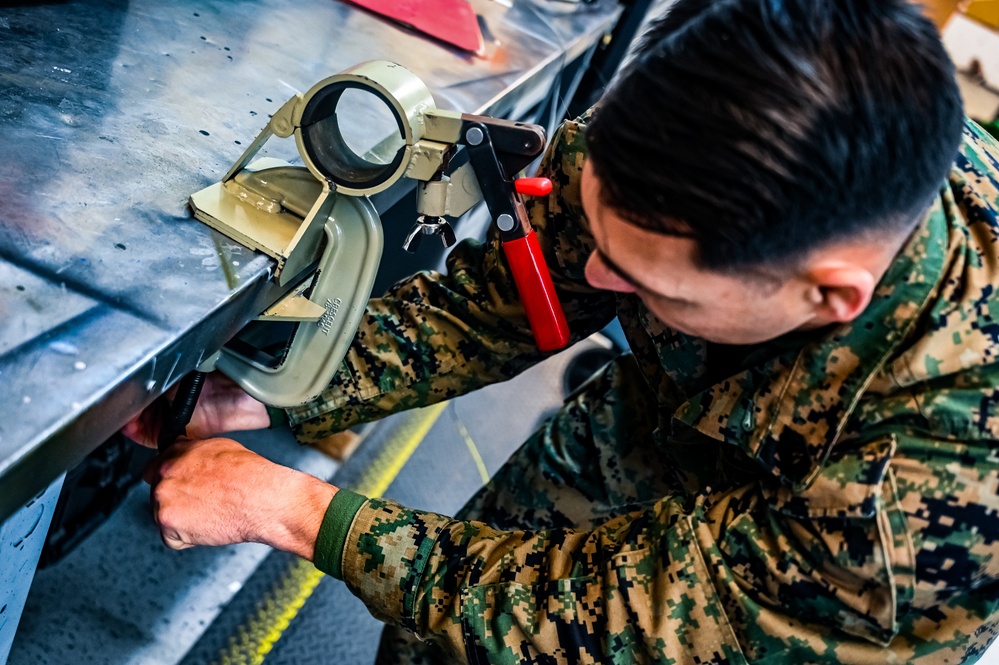 MAG-49 Marines assemble Lethal Ordnance with the help of 305th Airmen