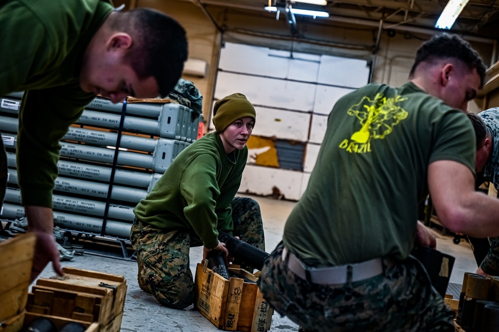 MAG-49 Marines assemble Lethal Ordnance with the help of 305th Airmen