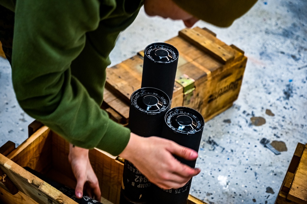 MAG-49 Marines assemble Lethal Ordnance with the help of 305th Airmen