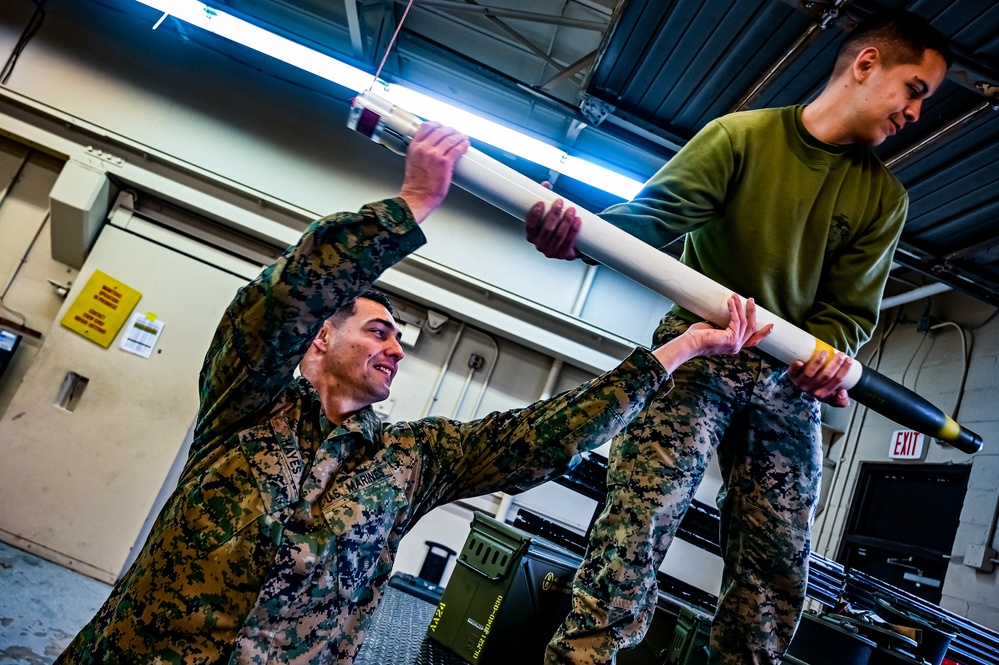 MAG-49 Marines assemble Lethal Ordnance with the help of 305th Airmen