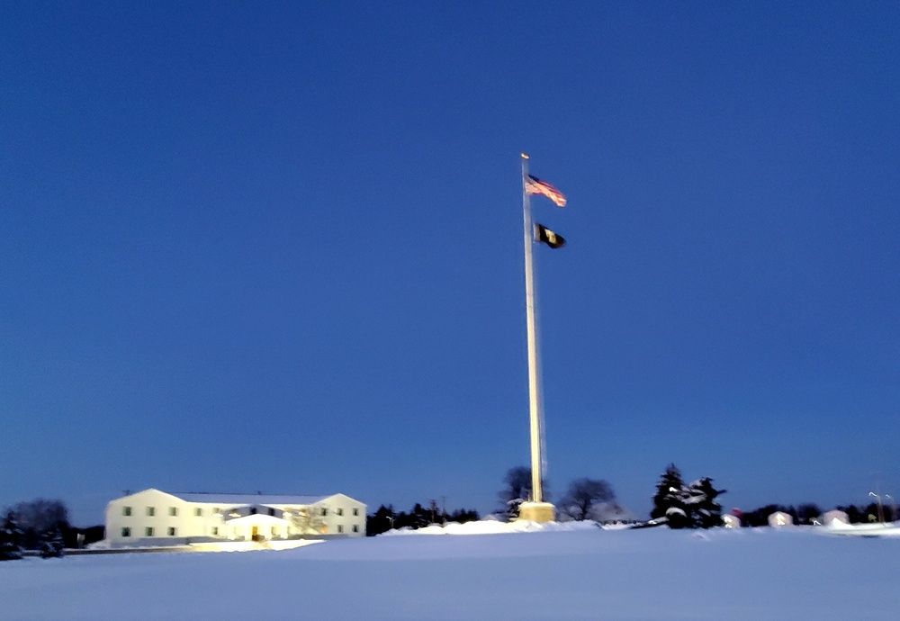 American Flag and Fort McCoy