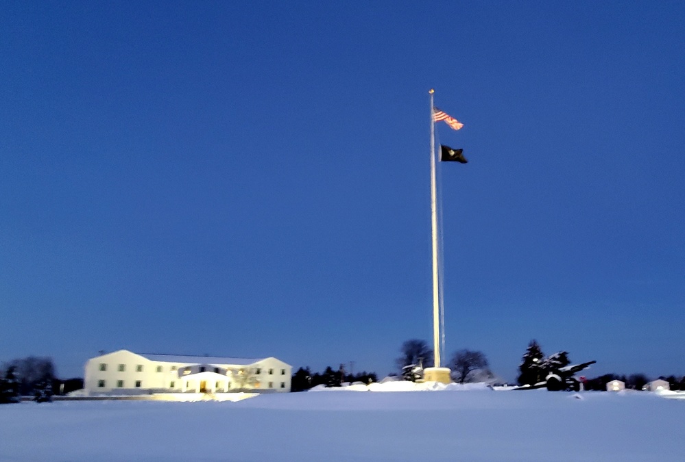 American Flag and Fort McCoy