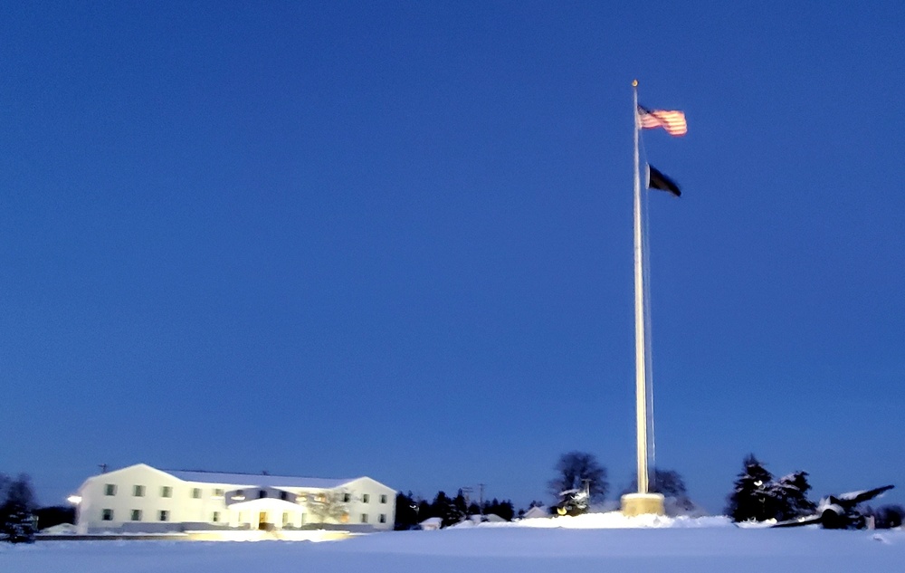 American Flag and Fort McCoy